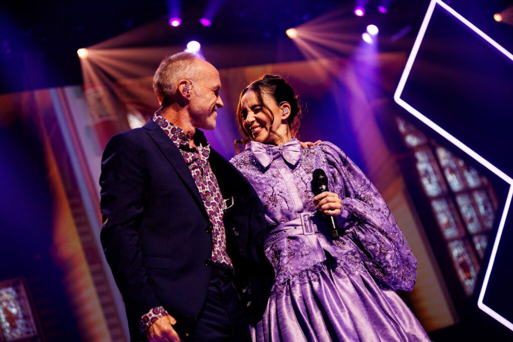 Nationale Viering Amsterdam 750, duet Stef Bos en Karsu